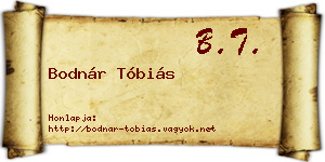 Bodnár Tóbiás névjegykártya